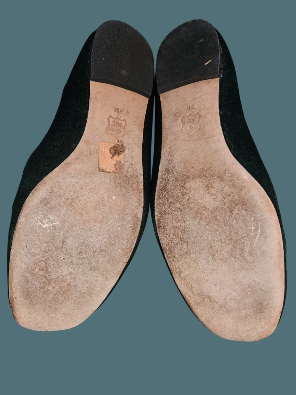 Tory Burch Green Satin Delphine T Logo Embellished Ballet Flats Size 8M